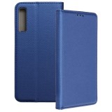 OEM Samsung Galaxy A7 2018 könyvtok, fliptok, telefon tok, bankkártyatartós, mágneszáras, sötétkék, Smart Case book