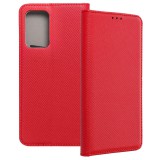 OEM Samsung Galaxy A73 5G könyvtok, fliptok, telefon tok, bankkártyatartós, mágneszáras, piros, Smart Case book