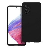OEM Samsung Galaxy A73 5G szilikon tok, hátlaptok, telefon tok, velúr belsővel, matt, fekete, Silicon