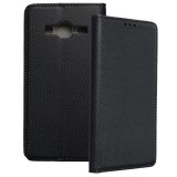 OEM Samsung Galaxy J3 2016 könyvtok, fliptok, telefon tok, bankkártyatartós, mágneszáras, fekete, Smart Case book