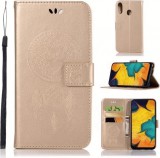 OEM Samsung Galaxy J4 2018 flip tok - Arany mintás