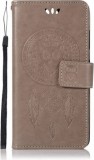 OEM Samsung Galaxy J4 2018 flip tok - rozéarany mintás