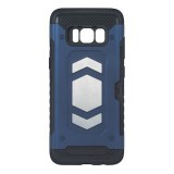 OEM Samsung Galaxy J6 Plus hátlap tok, telefon tok, ütésálló, mágneses, ütésálló, sötétkék, Defender Magnetic