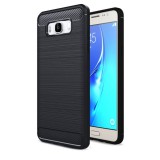 OEM Samsung Galaxy J7 2016 szilikon tok, hátlaptok, telefon tok, karbon mintás, fekete, Carbon Case