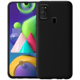 OEM Samsung Galaxy M21 szilikon tok, hátlaptok, telefon tok, matt, fekete