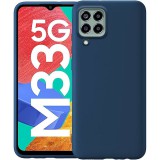 OEM Samsung Galaxy M33 5G szilikon tok, hátlaptok, telefon tok, matt, sötétkék
