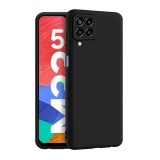 OEM Samsung Galaxy M33 5G szilikon tok, hátlaptok, telefon tok, velúr belsővel, matt, fekete, Silicon