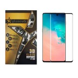 OEM Samsung Galaxy Note 10 üvegfólia, tempered glass, előlapi, 3D, edzett, hajlított, fekete kerettel