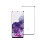 OEM Samsung Galaxy S20 / S20 5G üvegfólia, tempered glass, előlapi, 5D, edzett, hajlított, ujjlenyomat olvasónál kivágott, fekete kerettel