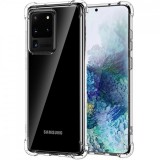 OEM Samsung Galaxy S20 Ultra 5G szilikon tok, hátlaptok, telefon tok, erősített sarkokkal, átlátszó, Anti Shock, 0,5mm