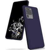 OEM Samsung Galaxy S20 Ultra 5G szilikon tok, hátlaptok, telefon tok, matt, sötétkék, Soft