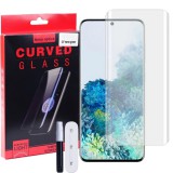 OEM Samsung Galaxy S20 Ultra 5G üvegfólia, tempered glass, előlapi, UV, edzett, hajlított