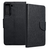 OEM Samsung Galaxy S21 5G könyvtok, fliptok, telefon tok, bankkártyatartós, mágneszáras, fekete, Fancy