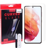 OEM Samsung Galaxy S21 5G üvegfólia, tempered glass, előlapi, UV, edzett, hajlított