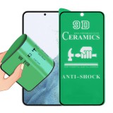 OEM Samsung Galaxy S21 FE 5G képernyővédő fólia, kijelzővédő, flexibilis, kerámia, 9D, fekete kerettel