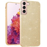 OEM Samsung Galaxy S21 FE 5G szilikon tok, hátlaptok, telefon tok, csillámos, arany, Glitter