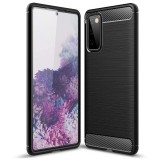 OEM Samsung Galaxy S21 FE 5G szilikon tok, hátlaptok, telefon tok, karbon mintás, fekete, Simple Carbon