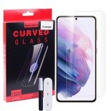 OEM Samsung Galaxy S21 Plus 5G (S21+) üvegfólia, tempered glass, előlapi, UV, edzett, hajlított