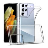 OEM Samsung Galaxy S21 Ultra 5G szilikon tok, hátlaptok, telefon tok, vékony, átlátszó, 0.5mm