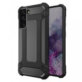 OEM Samsung Galaxy S22 5G hátlap tok, telefon tok, ütésálló, fekete, Armor