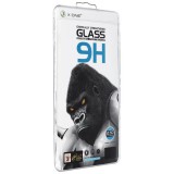 OEM Samsung Galaxy S22 5G üvegfólia, tempered glass, előlapi, 3D, edzett, hajlított, fekete kerettel, prémium, X-One