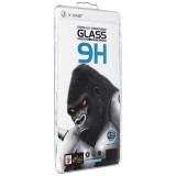 OEM Samsung Galaxy S22 5G üvegfólia, tempered glass, előlapi, 3D, edzett, hajlított, fekete kerettel, prémium, X-One (újjlenyomat olvasóval működik)