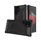 OEM Samsung Galaxy S22 Ultra 5G hátlap tok, telefon tok, ütésálló, fekete, Armor