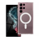 OEM Samsung Galaxy S22 Ultra 5G hátlaptok, telefon tok, MagSafe kompatibilis, átlátszó, Mag Cover