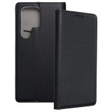 OEM Samsung Galaxy S22 Ultra 5G könyvtok, fliptok, telefon tok, bankkártyatartós, mágneszáras, fekete, Smart Case book
