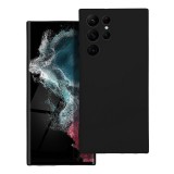 OEM Samsung Galaxy S22 Ultra 5G szilikon tok, hátlaptok, telefon tok, velúr belsővel, matt, fekete, Silicone