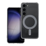OEM Samsung Galaxy S23 5G hátlaptok, telefon tok, MagSafe kompatibilis, átlátszó, Mag Cover