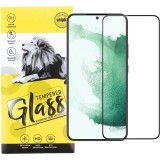 OEM Samsung Galaxy S23 FE 5G üvegfólia, tempered glass, előlapi, 9D, edzett, hajlított, fekete kerettel