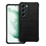 OEM Samsung Galaxy S23 Plus 5G (S23+ 5G) ütésálló hátlap tok, telefon tok, mikroszálas belsővel, kamera védelemmel, fekete, Heavy Duty