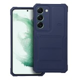 OEM Samsung Galaxy S23 Plus 5G (S23+ 5G) ütésálló hátlap tok, telefon tok, mikroszálas belsővel, kamera védelemmel, sötétkék, Heavy Duty