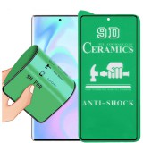 OEM Samsung Galaxy S23 Ultra 5G képernyővédő fólia, kijelzővédő, flexibilis, kerámia, 9D, fekete kerettel