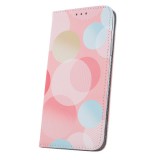 OEM Samsung Galaxy S23 Ultra 5G könyvtok, fliptok, telefon tok, mágneszáras, bankkártyatartós, Smart Trendy Pastel Circular