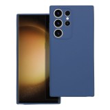 OEM Samsung Galaxy S23 Ultra 5G szilikon tok, hátlaptok, telefon tok, velúr belsővel, matt, kék, Silicone