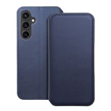 OEM Samsung Galaxy S24 5G könyvtok, fliptok, telefon tok, bankkártyatartós, mágneszáras, sötétkék, Dual Pocket