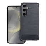 OEM Samsung Galaxy S24 5G szilikon tok, hátlaptok, telefon tok, karbon mintás, fekete, Simple Carbon