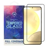 OEM Samsung Galaxy S24 5G üvegfólia, tempered glass, előlapi, 5D, edzett, hajlított, fekete kerettel