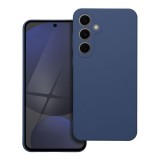 OEM Samsung Galaxy S24 FE 5G szilikon tok, hátlaptok, telefon tok, velúr belsővel, matt, kék, Silicone