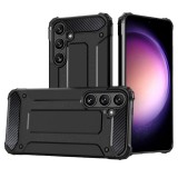 OEM Samsung Galaxy S24 Plus 5G (S24+ 5G) hátlap tok, telefon tok, ütésálló, fekete, Armor