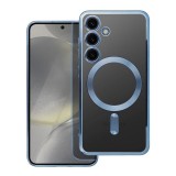 OEM Samsung Galaxy S24 Plus 5G (S24+ 5G) hátlaptok, telefon tok, MagSafe kompatibilis, kamera védelemmel, kék, Electro Mag Cover