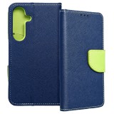 OEM Samsung Galaxy S24 Plus 5G (S24+ 5G) könyvtok, fliptok, telefon tok, bankkártyatartós, mágneszáras, sötétkék-zöld, Fancy