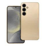 OEM Samsung Galaxy S24 Plus 5G (S24+ 5G) szilikon tok, hátlaptok, telefon tok, mikroszálas belsővel, arany, Metallic