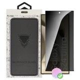 OEM Samsung Galaxy S24 Ultra 5G Privacy üvegfólia – 9H, fekete keretes, ujjlenyomat-olvasó kompatibilis | OG Premium
