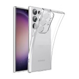 OEM Samsung Galaxy S24 Ultra 5G szilikon tok, hátlaptok, telefon tok, vastag, átlátszó, kamera védelemmel, 2mm, BOX