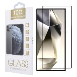 OEM Samsung Galaxy S24 Ultra 5G üvegfólia, tempered glass, előlapi, 10D, edzett, hajlított, fekete kerettel