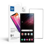 OEM Samsung Galaxy S24 Ultra 5G üvegfólia, tempered glass, előlapi, 5D, edzett, hajlított, fekete kerettel, Bluestar