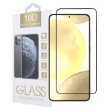 OEM Samsung Galaxy S25 5G üvegfólia, tempered glass, előlapi, 10D, edzett, hajlított, fekete kerettel